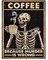 Diamond Painting Kits for Adults Kids Skull Coffee 5D Diamond Art Kits for Adults Kids Beginner, Paintings with Diamonds Gem Art and Crafts for Home Wall Decor 15.8x11.8 inch